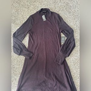 Express sweater dress brand new with tags - maroon black